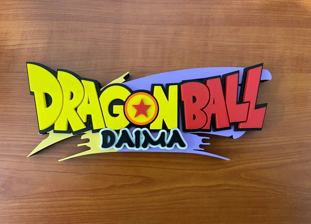 Dragon Ball Super 3D Printed Logo Sign - Handmade Ornament & Display