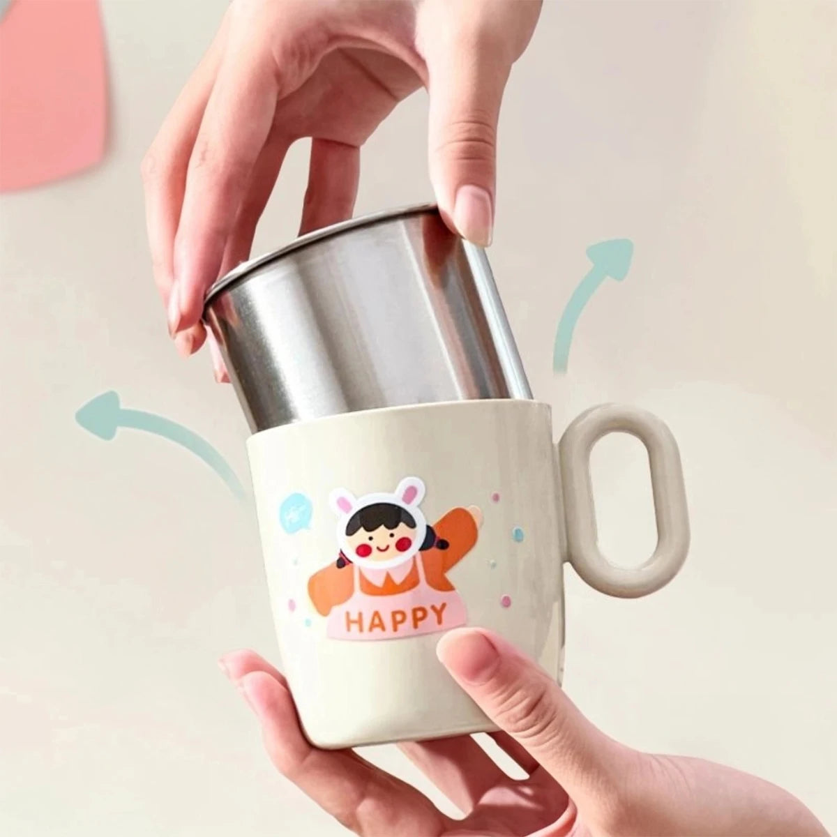304 Stainless Steel Double Wall Children's Tumbler Cup