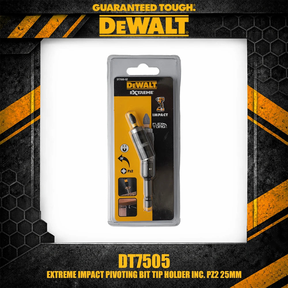 DEWALT Extreme Impact Pivoting Bit Holder & Screwdriver Set - 10 pcs