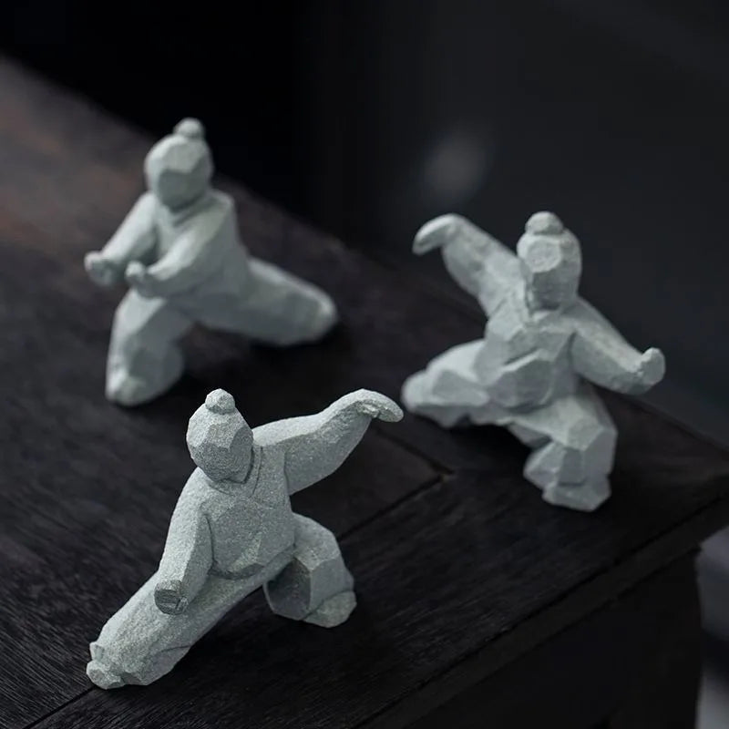 Artistic Tai Chi Warrior Figurine - Elegant Home Decor