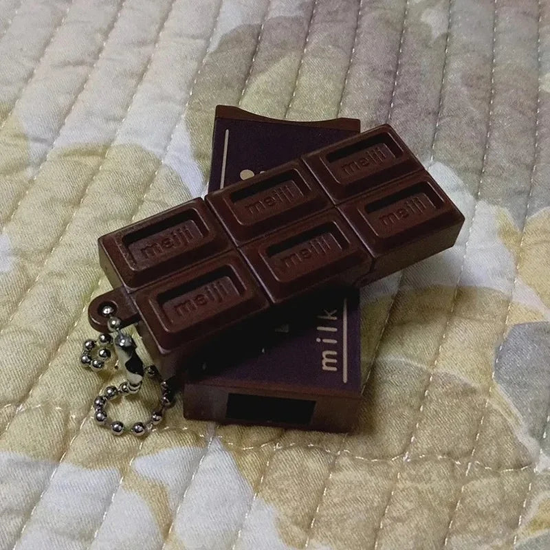 Creative Japanese Simulated Chocolate Fidget Keychain Pendant - Stress Relief