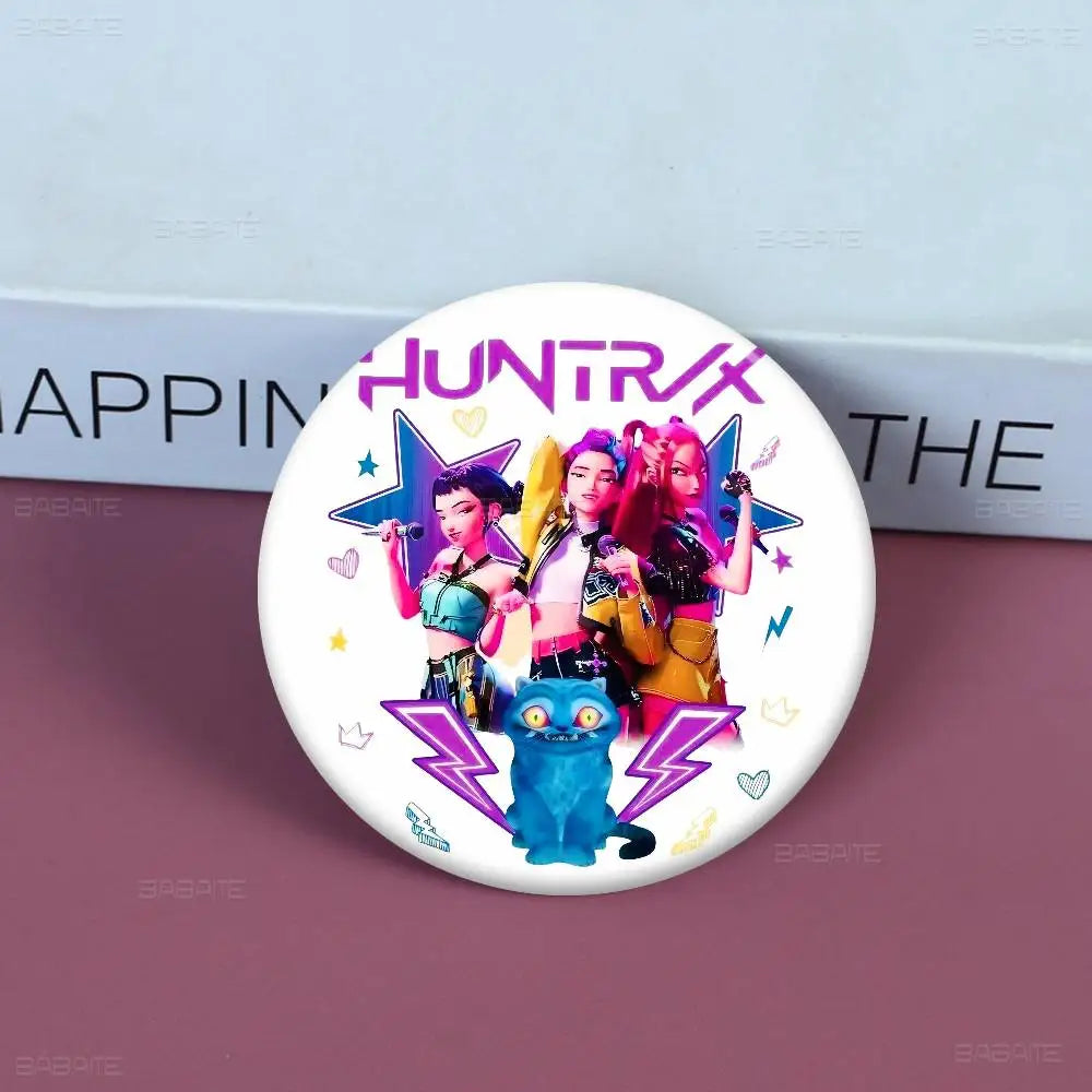 K-Pop Demon Hunters Anime Pin Button | Cute Cartoon Brooch Jewelry