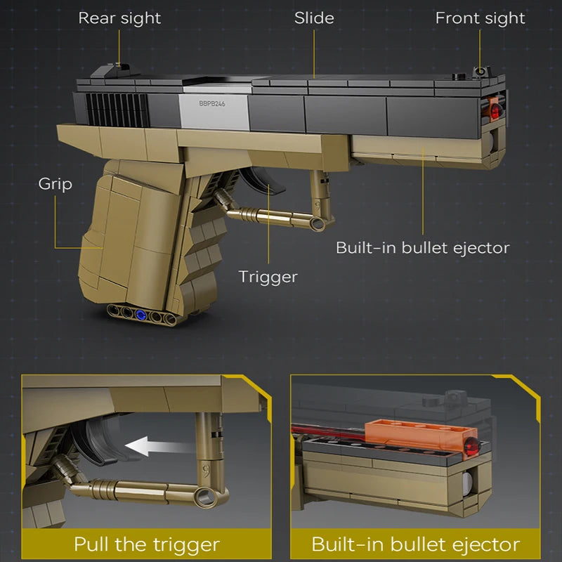 CADA Military Building Blocks - Creative Spear Toy for Kids