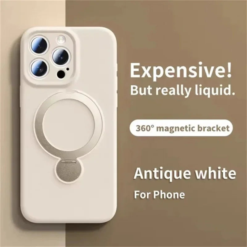 Magnetic Liquid Silicone Phone Case for iPhone 14/15/16/17 Pro Max