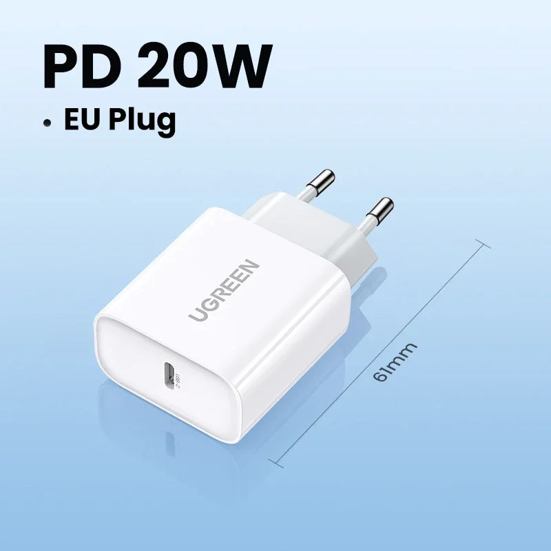 UGREEN 20W USB-C Fast Charger for Quick Device Charging