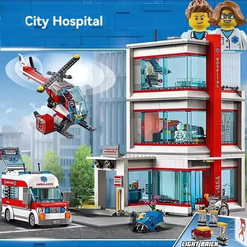 816 Pcs Hospital Building Blocks Set - Creative Play for Kids