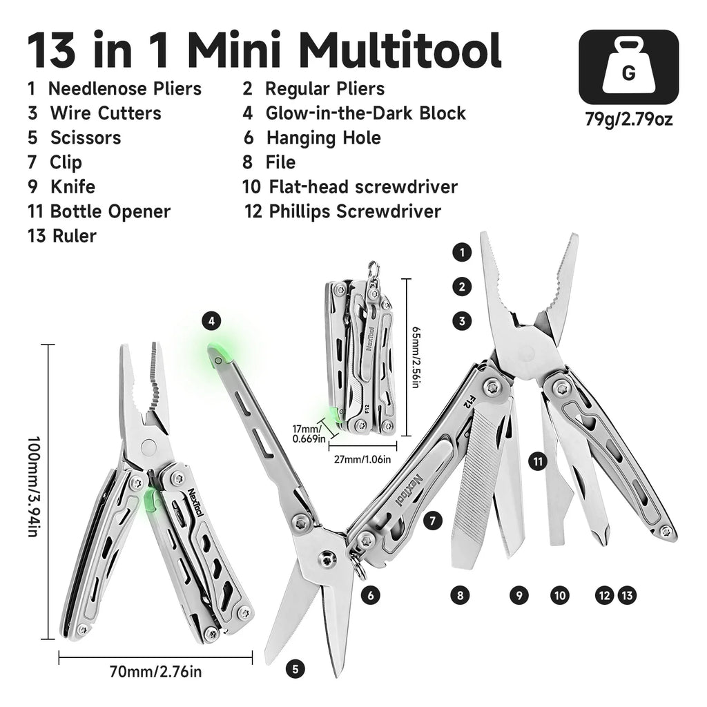 NexTool F12 13-in-1 Multi-Tool Pliers for Ultimate Outdoor Utility
