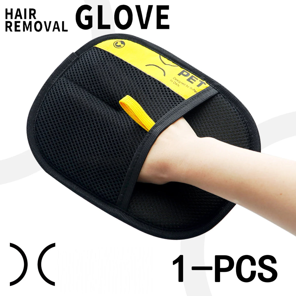 Electrostatic Pet Hair Remover Gloves for Cats & Dogs - 2-in-1 Lint Brush