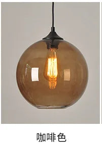 Colorful Handcrafted Glass Ball Pendant Light for Modern Dining Spaces