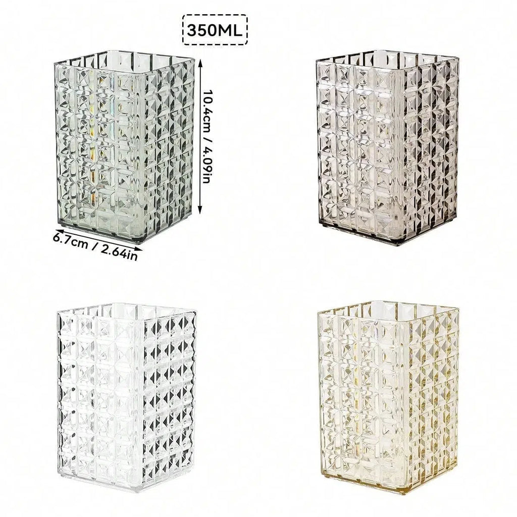 Clear Plastic Makeup Brush Holder - Stylish Organizer