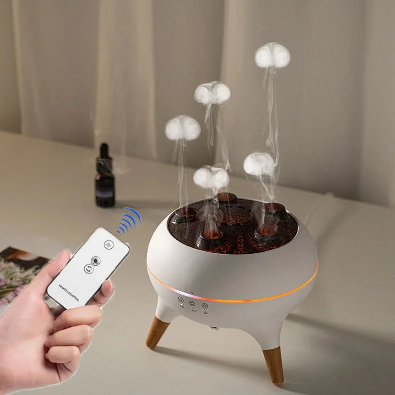 Dynamic Jellyfish Humidifier & Aroma Diffuser w/ Remote & LED Lights