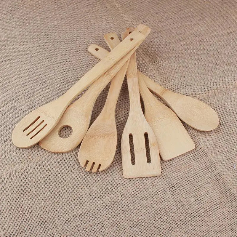 Eco-Friendly Bamboo Cooking Utensil Set – Multi-Purpose Kitchen Tools