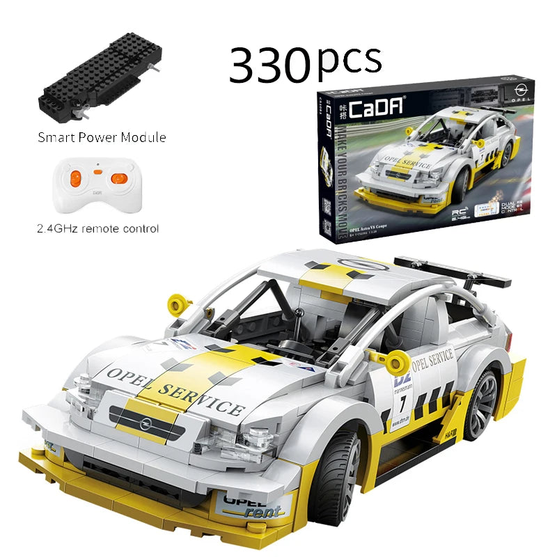 CADA Remote Control Racing Car Building Blocks - Opel Astra V8 Coupe