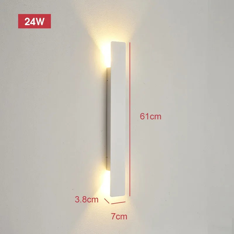 18W Outdoor Waterproof LED Wall Lamp - Modern Aluminum Design