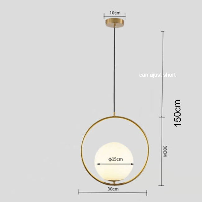 Modern Glass Ball Pendant Light for Dining & Kitchen - Ramalho