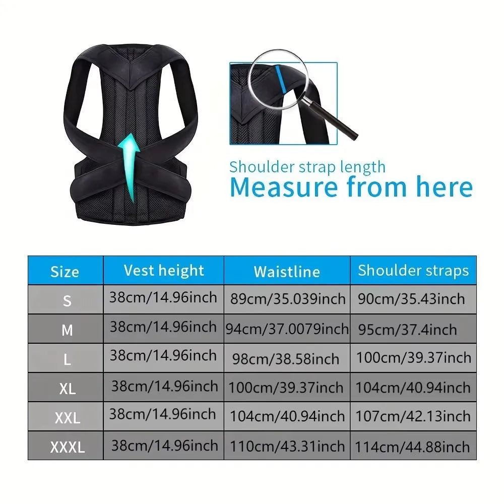 Adjustable Back Posture Corrector for Pain Relief & Improved Spine Health