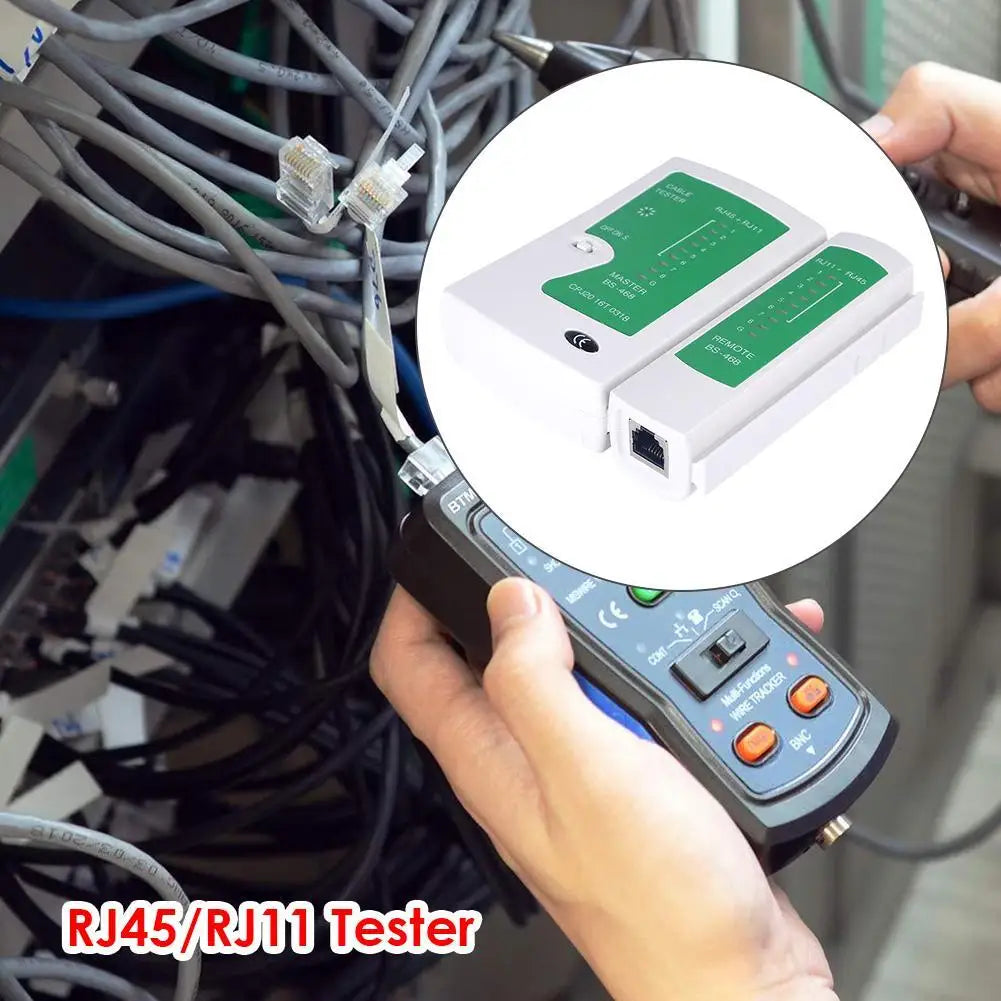 Portable Ethernet Cable Tester for RJ45/RJ11 - Reliable Network Diagnostics