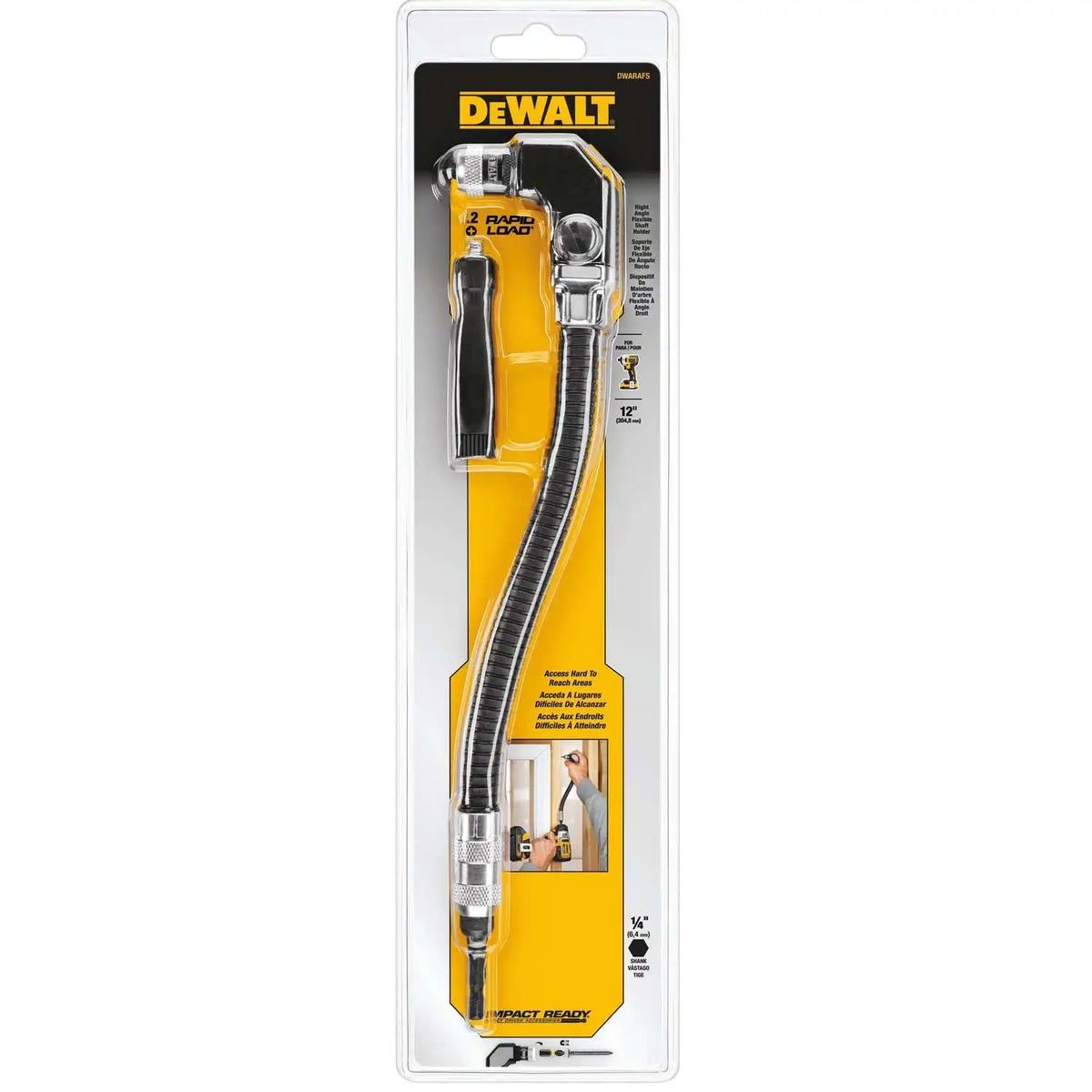 DEWALT 12" Right Angle Flex Shaft for Power Tools - Versatile & Efficient