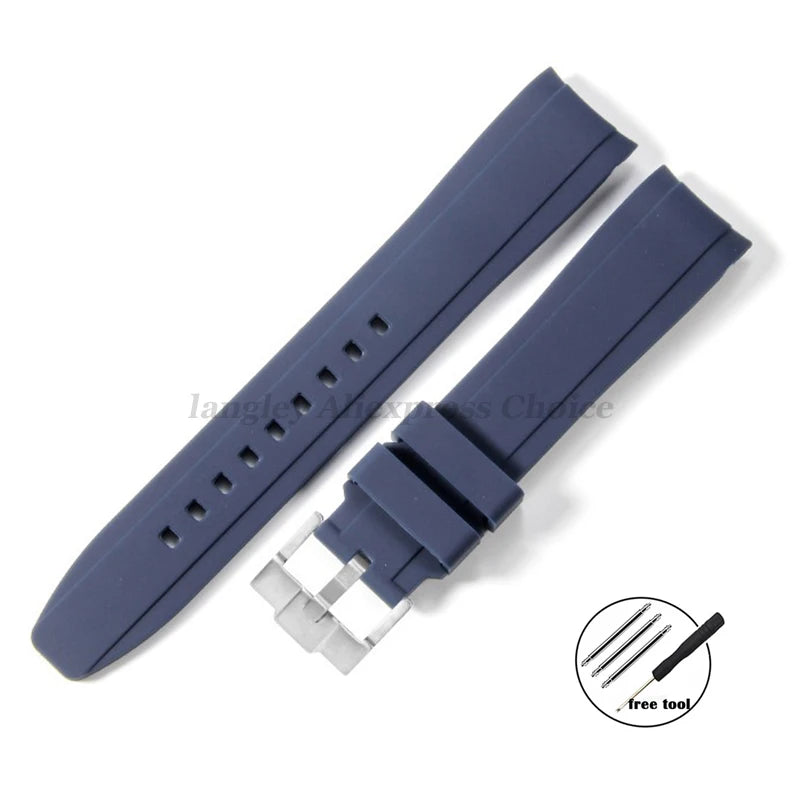 Versatile 20mm & 22mm Soft Rubber Watchband for Most Traditional Watches