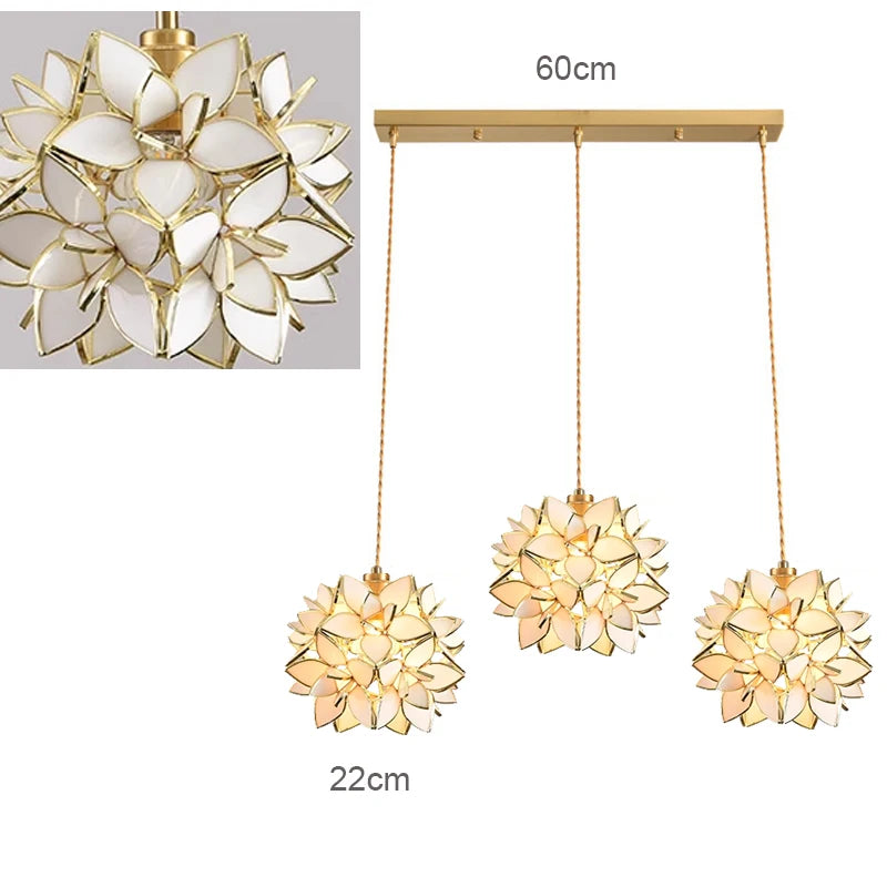 Nordic Copper Glass Pendant Light - Stylish LED Fixture for Home