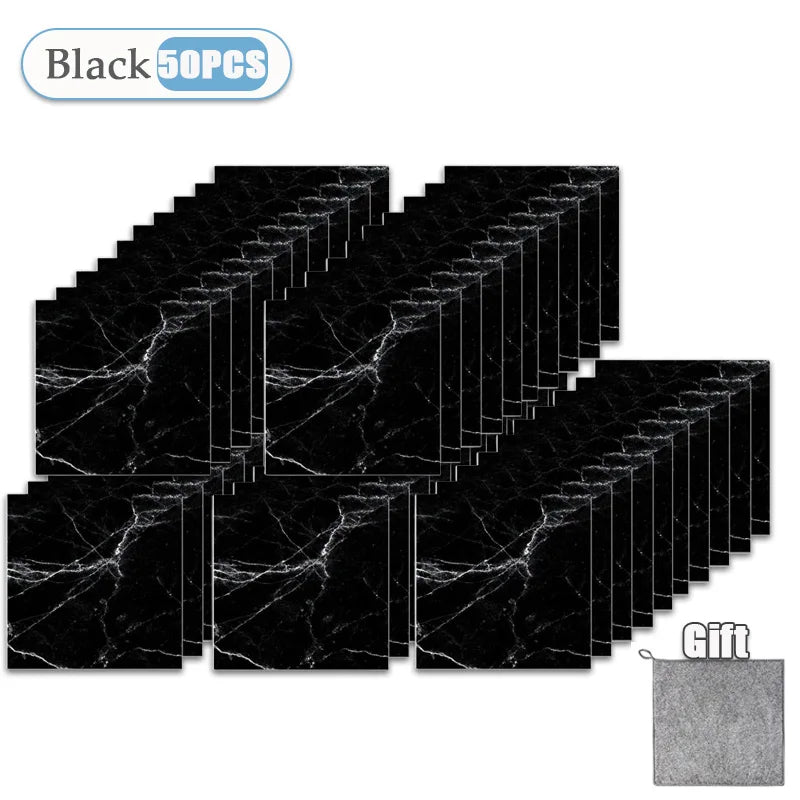 Thickened Self-Adhesive Marble Tile Stickers - Waterproof & Durable
