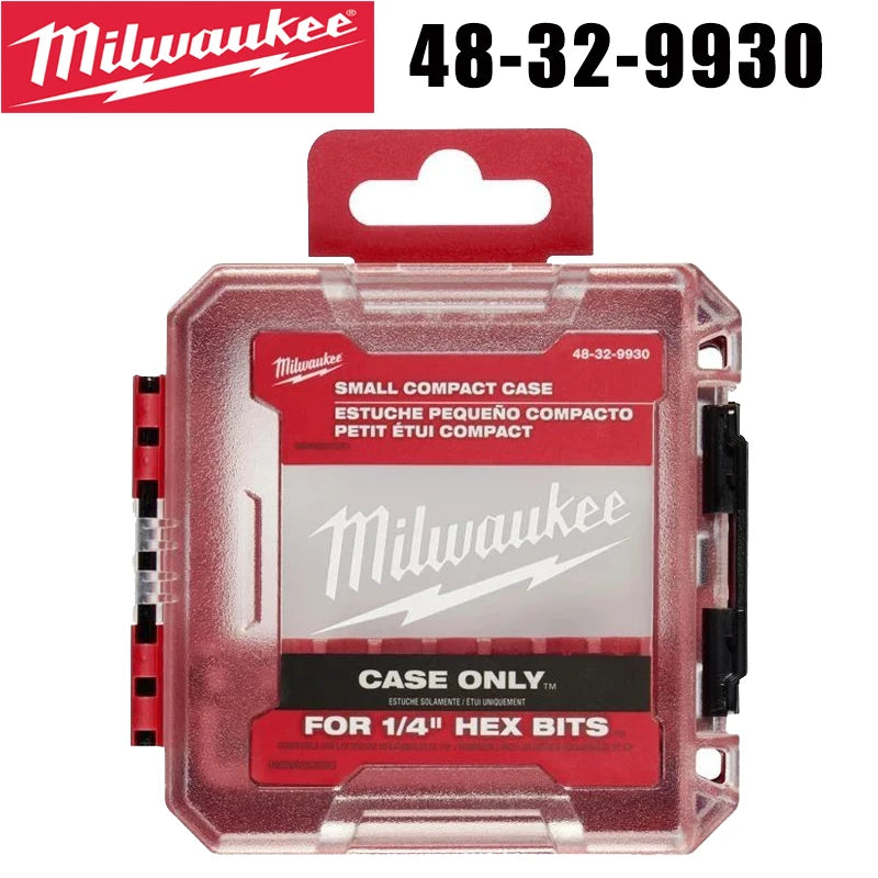 Milwaukee 1/4 Inch Hex Shank Bits Organizer - Durable Storage Case
