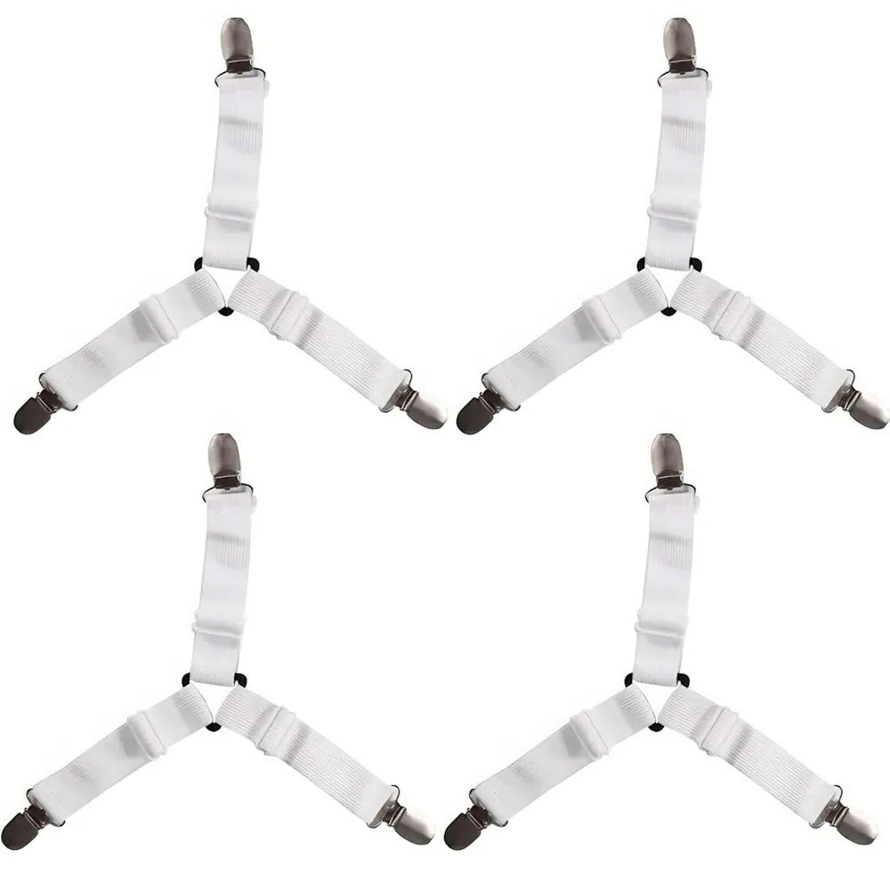 4PCS Adjustable Bed Sheet Fasteners - Secure Any Bedding Effortlessly