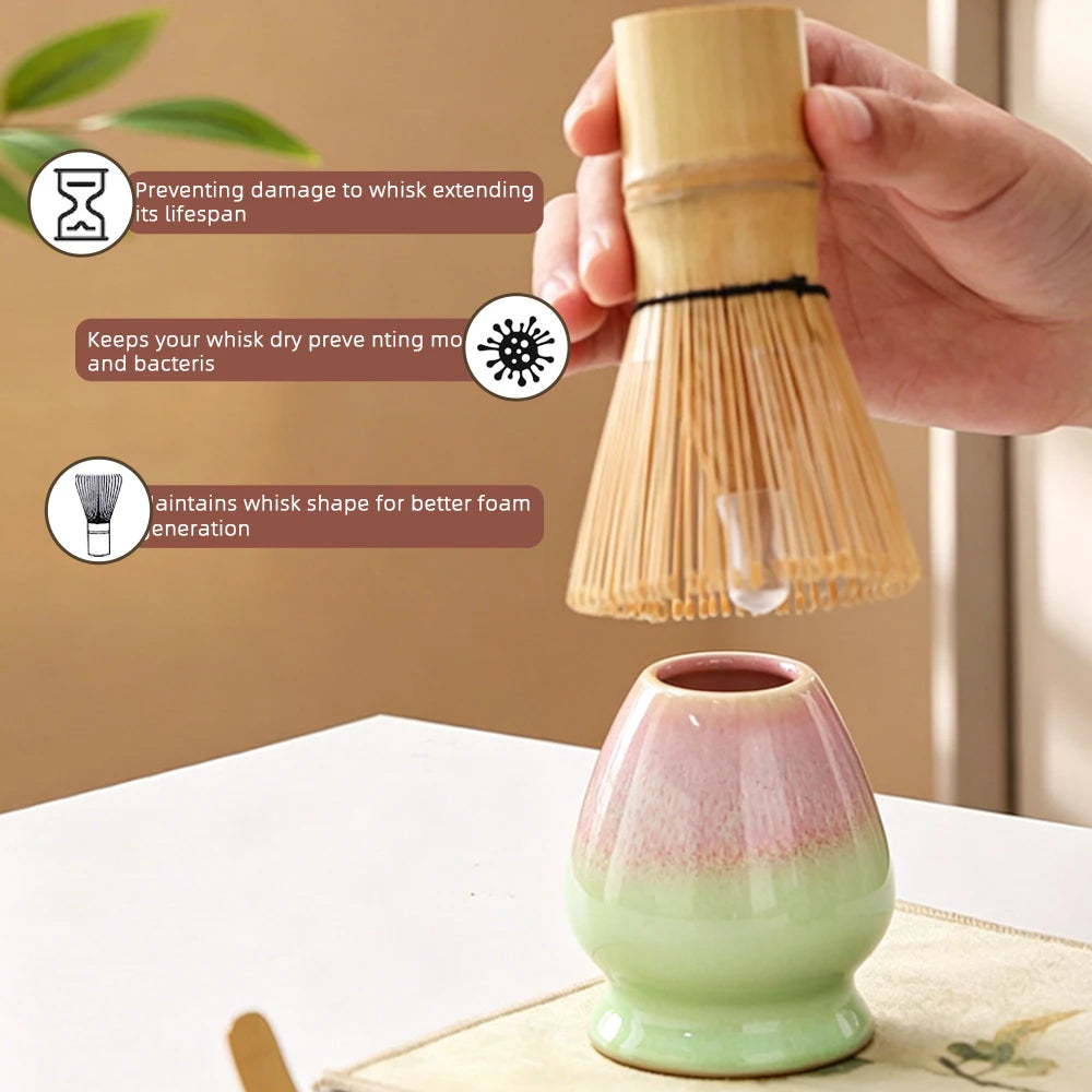 6PCS Elegant Japanese Matcha Tea Set - Bowl, Whisk & Scoop Tools