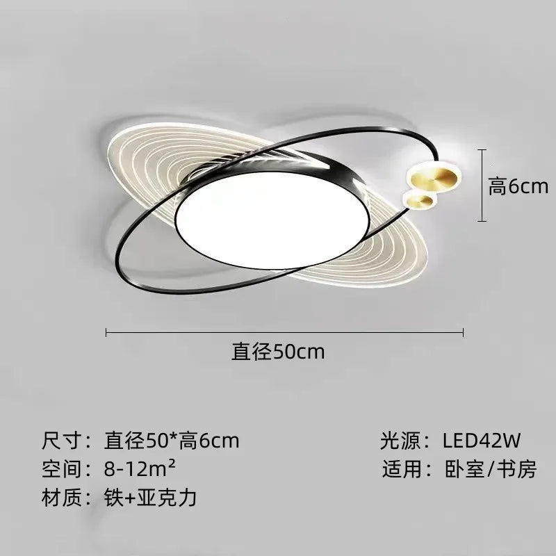 Nordic Double Square Acrylic LED Ceiling Lamp for Modern Spaces