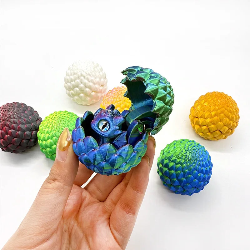 Artistic 3D Printed Dragon Egg Statue - Unique Home Decoration