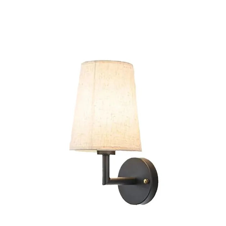 Cordless Retro Fabric Wall Sconces - Stylish Battery-Operated Lamps