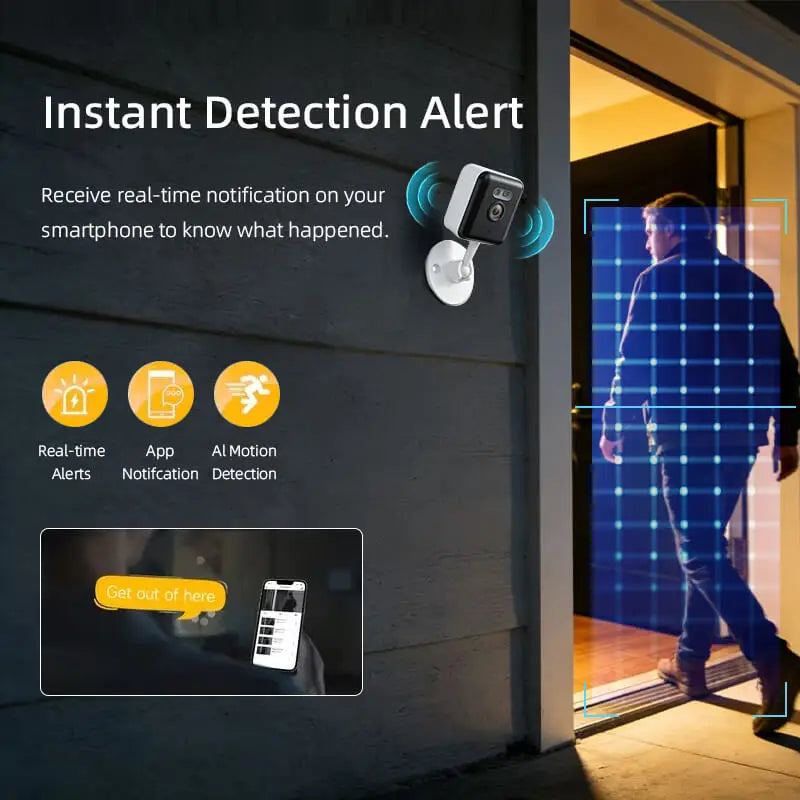 1080P WiFi Indoor Security Camera with Night Vision & Two-Way Talk