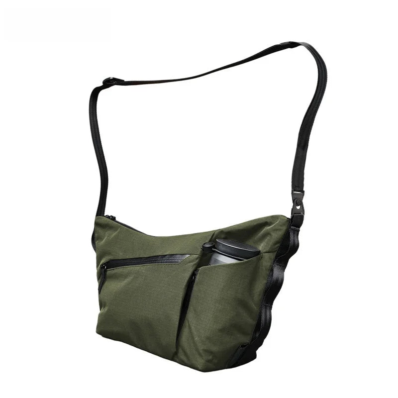 Men's Nylon Crossbody Shoulder Bag - Durable Large Capacity Travel Pack