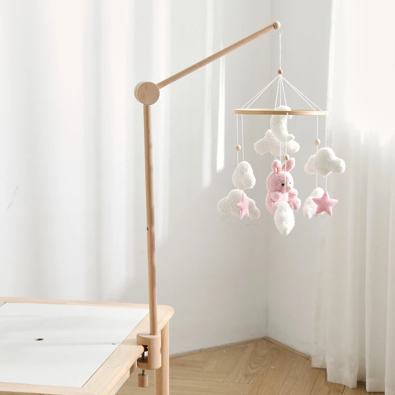 Wooden Baby Bed Bell Bracket - 0-12 Months Mobile Toy Holder