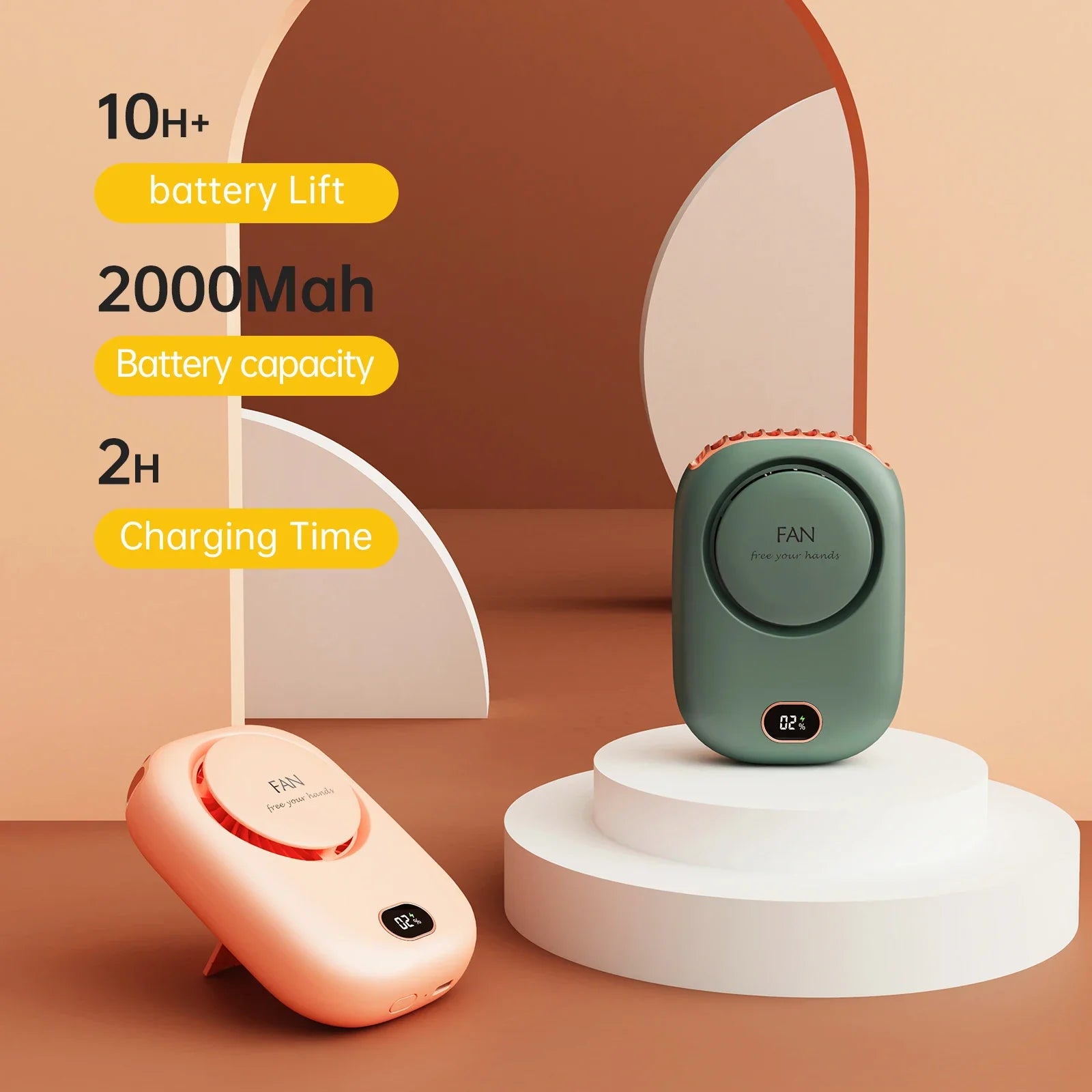 Vissko Adjustable Bladeless Neck Fan - Rechargeable & Hands-Free Cool
