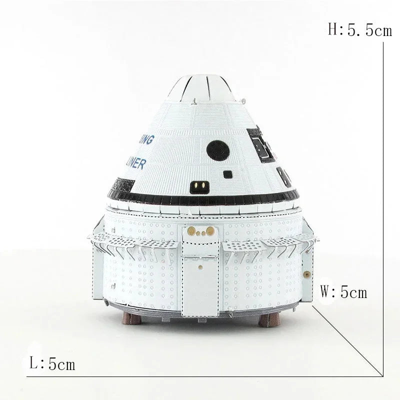 3D Metal Spacecraft Puzzle - Hubble Telescope & Mars Rover Model