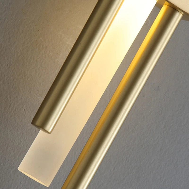 Modern LED Wall Light Fixture - Black & Gold Metal Sconce