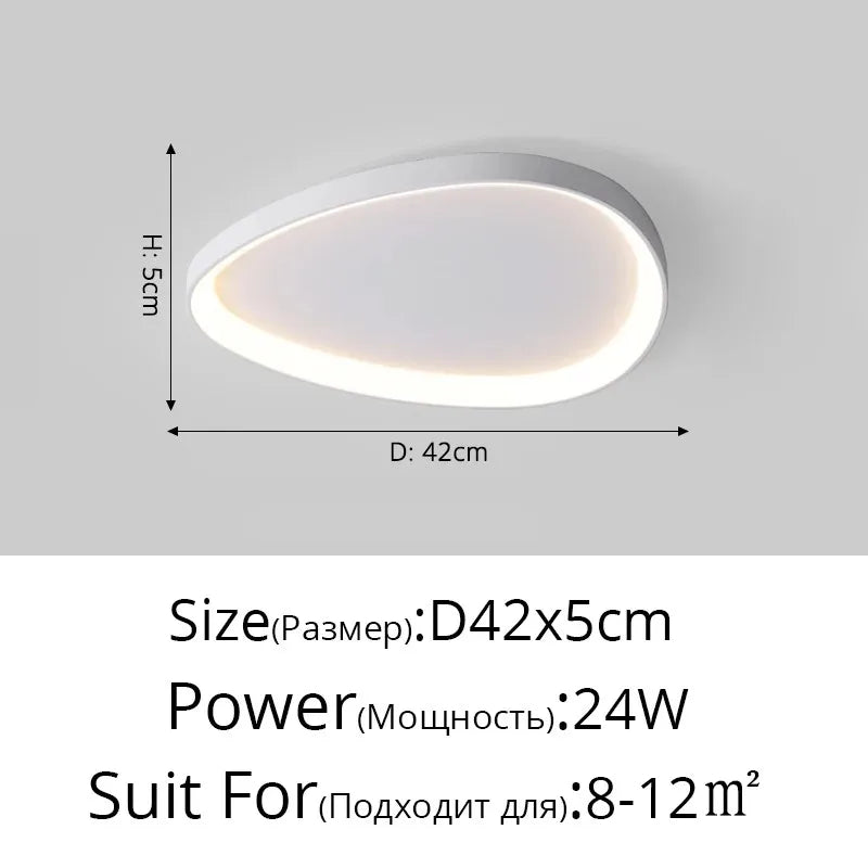 Sleek Modern LED Ceiling Light - Ultra-Thin Indoor Chandelier