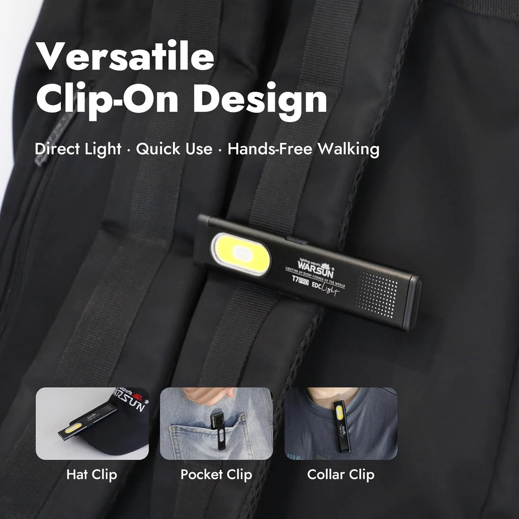 Warsun T7 Rechargeable LED Keychain Flashlight - 600 Lumen Mini Torch