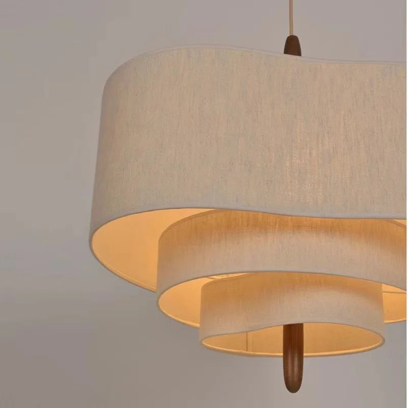 Wabi Sabi Japanese Cloth Pendant Light for Home & Dining Decor