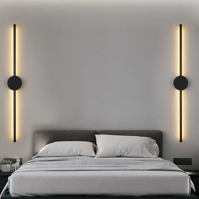 Modern Black LED Wall Lamp - Stylish Interior Lighting for Any Room