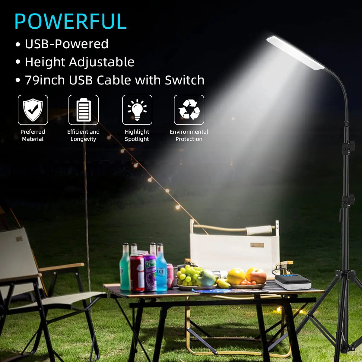 HENGYU 1680 Lumen LED Work Light with Adjustable Tripod