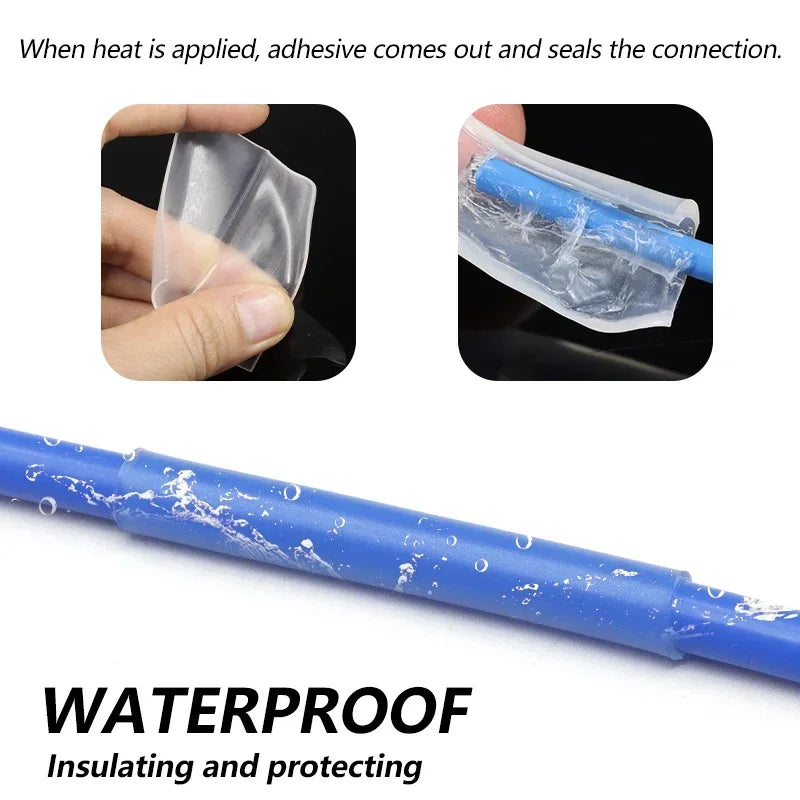 Transparent 3:1 Heat Shrink Tubing - 1~10m Waterproof Cable Sleeve