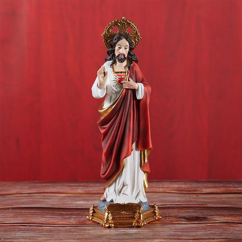 Elegant Jesus Sanctification Figurine - Resin Statue Decoration