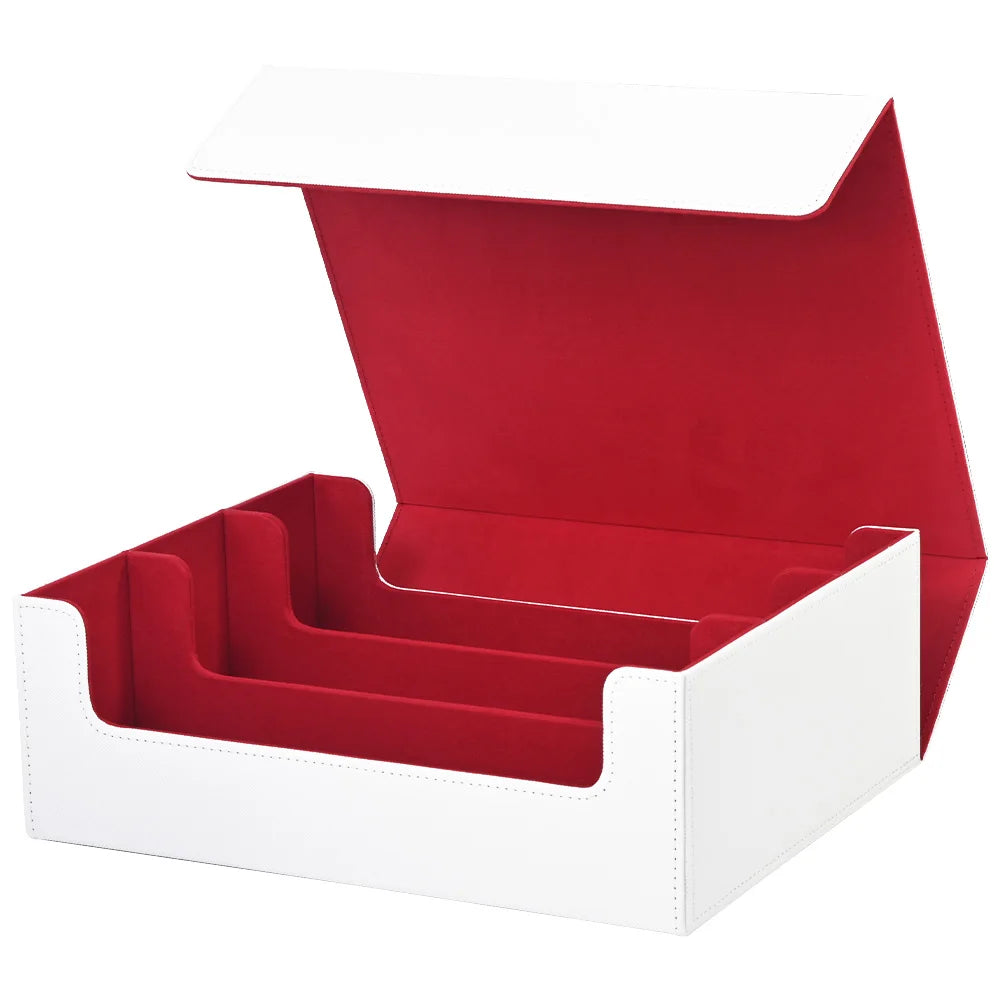Premium PU Leather Trading Card Storage Box - Holds 1800+ Decks
