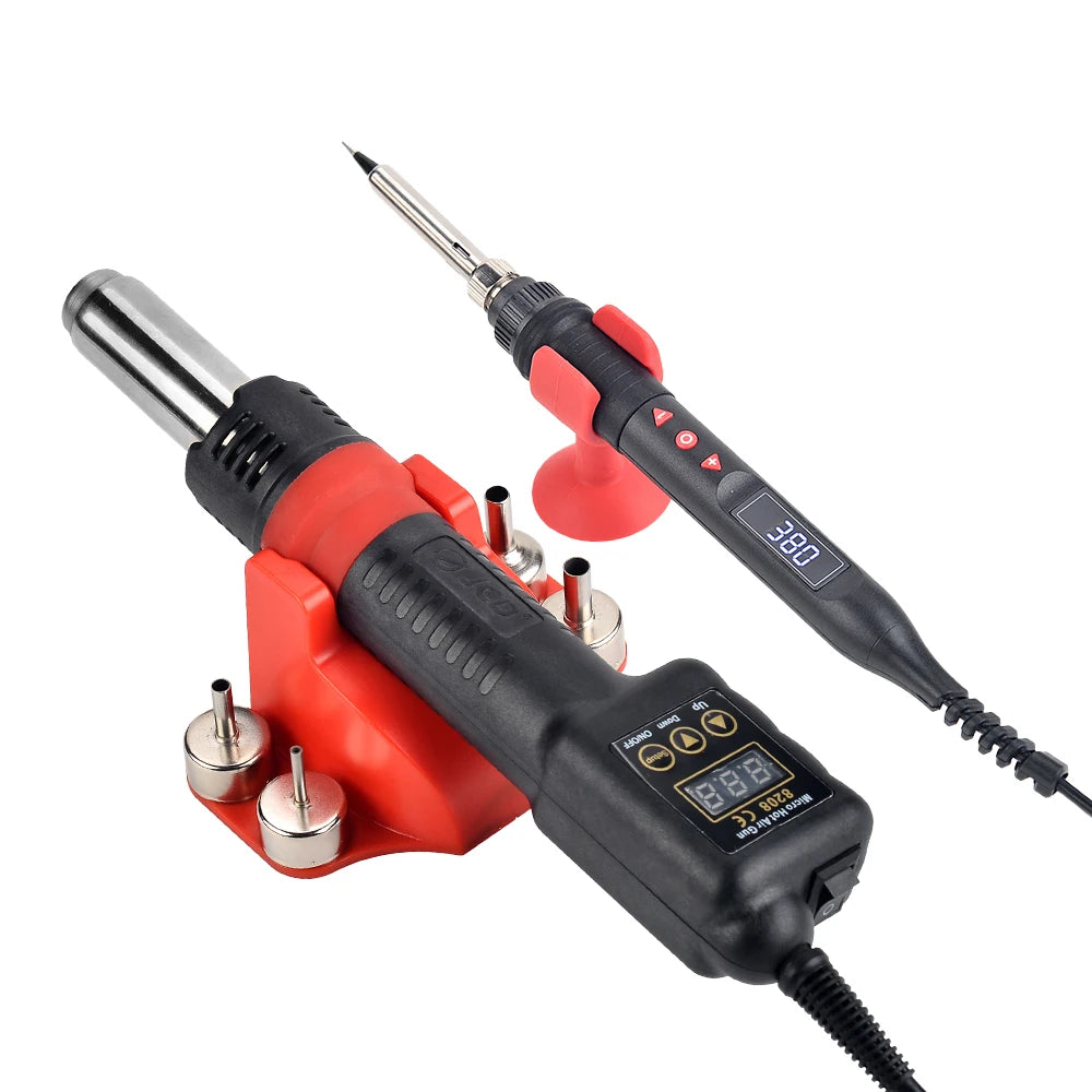 JCD 8208 750W Micro Hot Air Gun with LCD Display - Versatile Soldering Tool