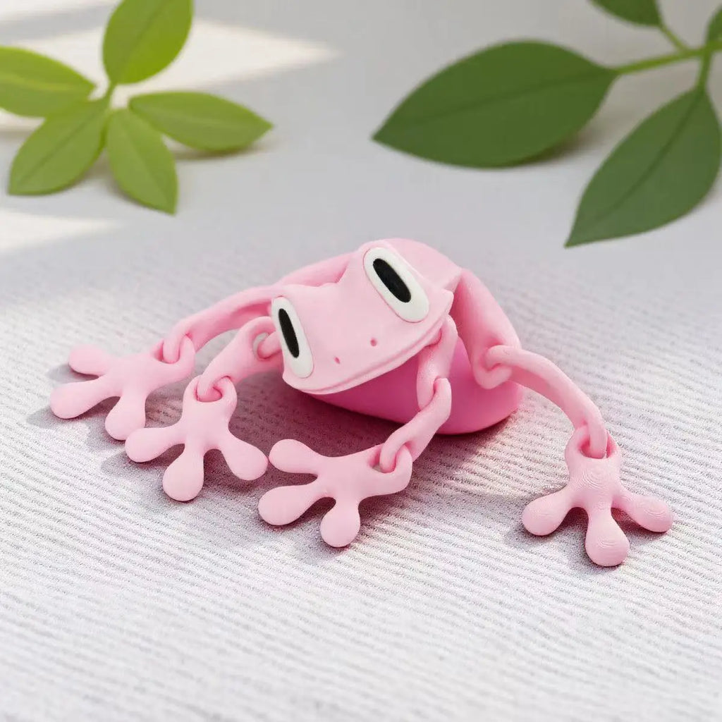 Movable 3D Printed Tree Frog Ornament - Unique Kitchen & Office Decor