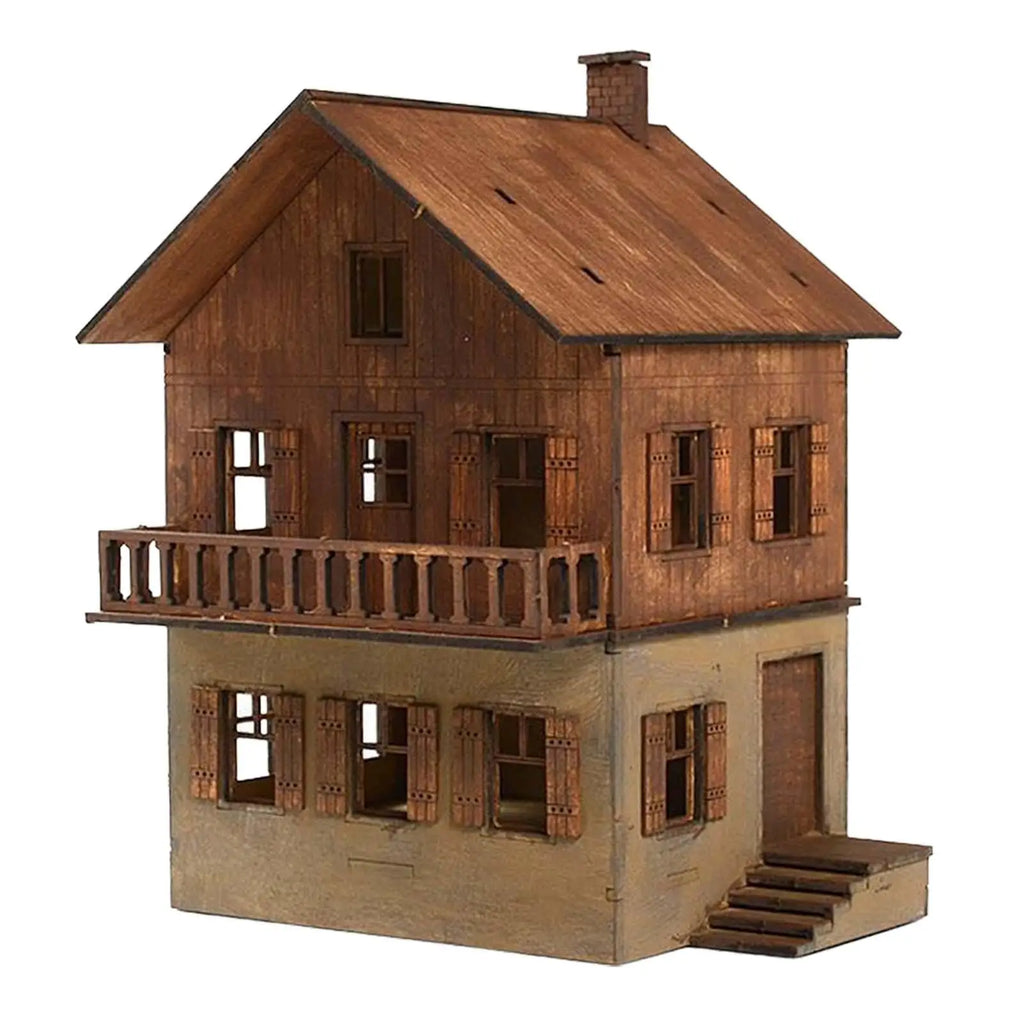1/72 Miniature House Model Kit - DIY Wooden Craft