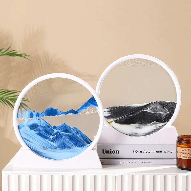 3D Moving Sand Art - Quicksand Liquid Hourglass Home Decor