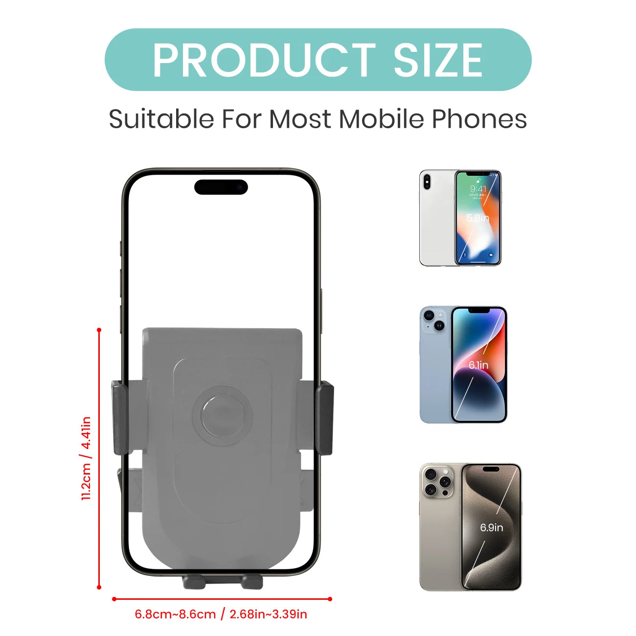 Universal Stroller Phone Holder - Easy One-Hand Operation & 360° Rotation